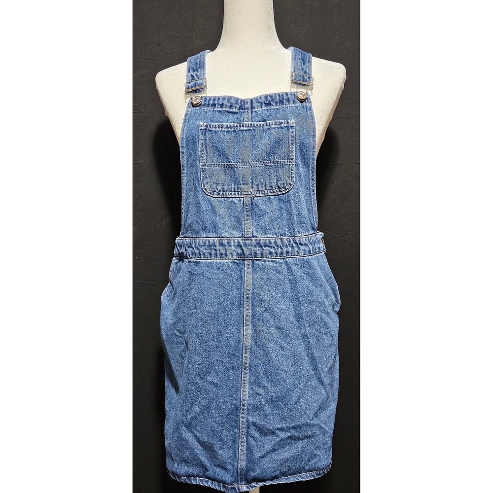 Forever 21+ Womens Blue Denim Overall Dress Pinafore Medium Wash 2X Plus Size